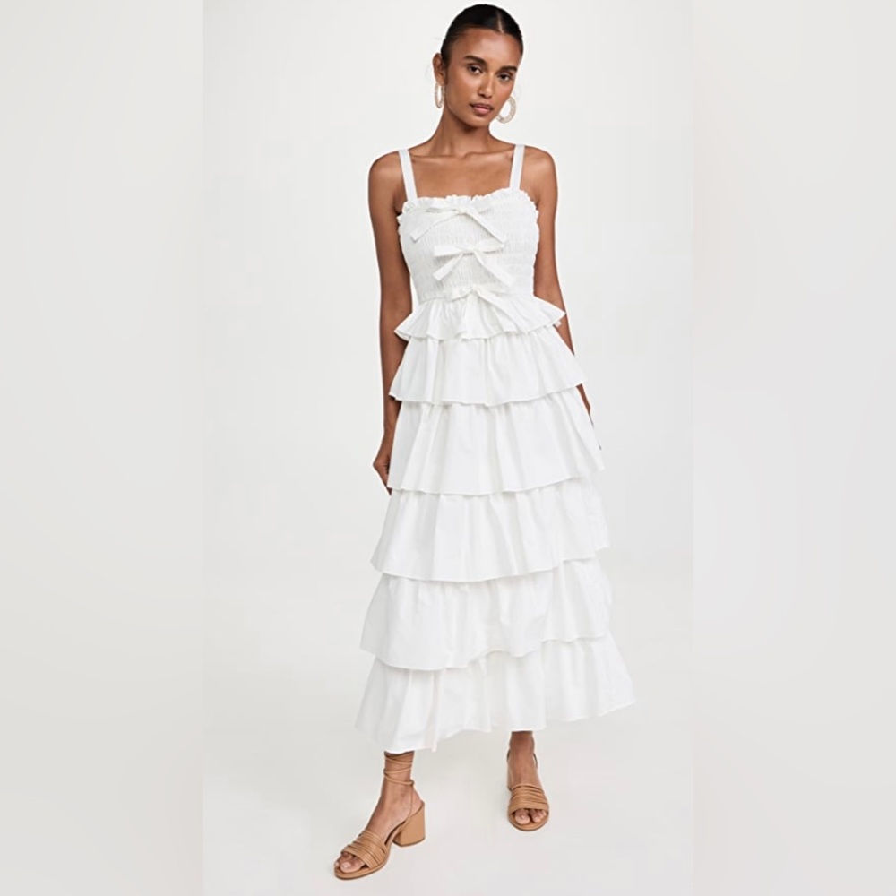 English Factory Ruffle Tiered Maxi Dress
